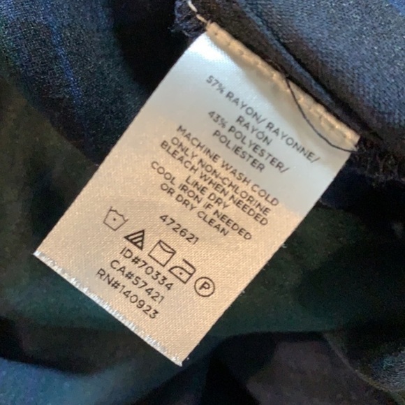 Loft Plaid Ruffle Collar Top - Picture 6 of 6